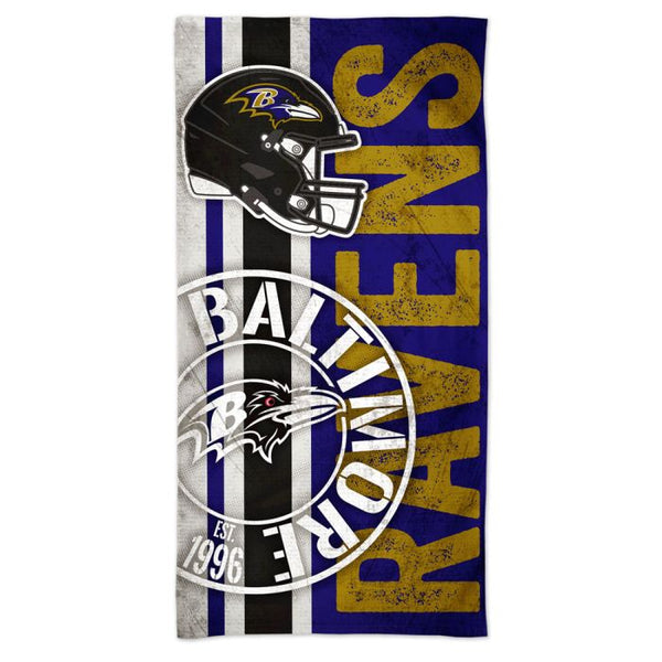 Wholesale-Baltimore Ravens RETRO Spectra Beach Towel 30" x 60"