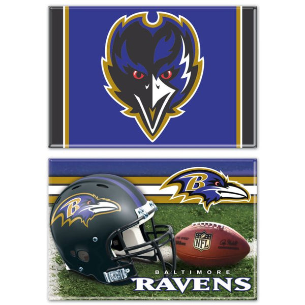 Wholesale-Baltimore Ravens Rectangle Magnet, 2pack 2" x 3"