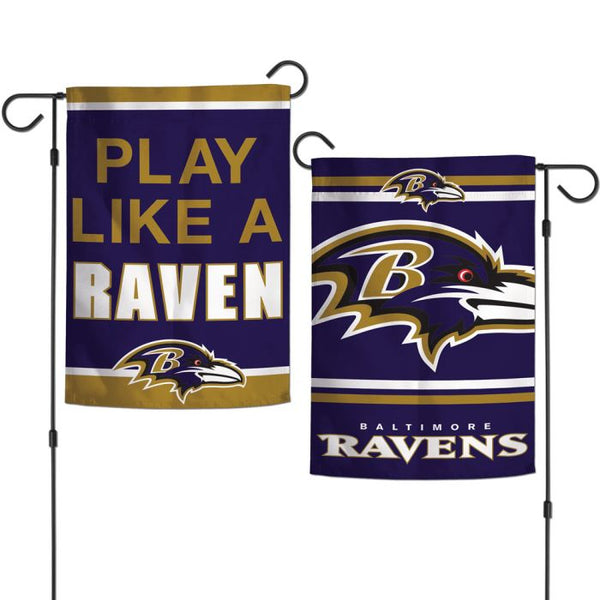 Wholesale-Baltimore Ravens SLOGAN Garden Flags 2 sided 12.5" x 18"