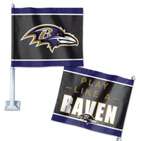 Wholesale-Baltimore Ravens Slogan Car Flag 11.75" x 14"