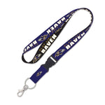 Wholesale-Baltimore Ravens Slogan Lanyard w/detachable buckle 1"