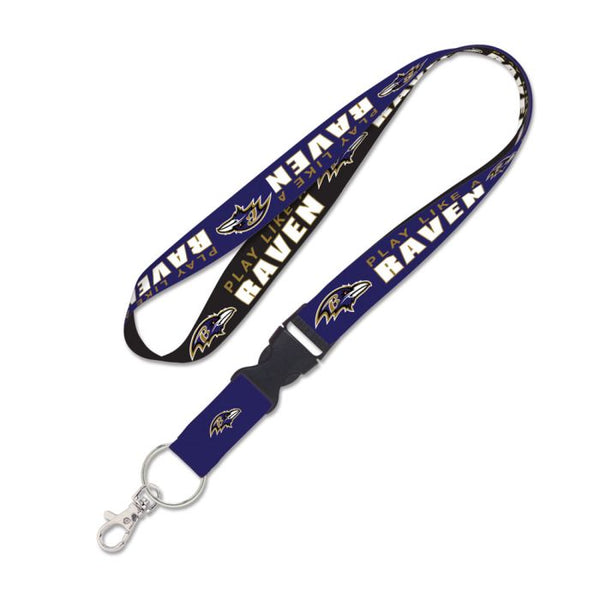 Wholesale-Baltimore Ravens Slogan Lanyard w/detachable buckle 1"