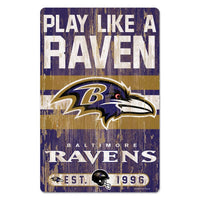 Wholesale-Baltimore Ravens Slogan Wood Sign 11" x 17" 1/4" thick