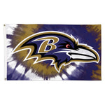 Wholesale-Baltimore Ravens Tie Dye Flag - Deluxe 3' X 5'