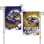 Wholesale-Baltimore Ravens Tie Dye Garden Flags 2 sided 12.5" x 18"