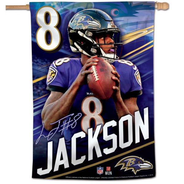 Wholesale-Baltimore Ravens Vertical Flag 28" x 40" Lamar Jackson