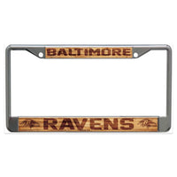 Wholesale-Baltimore Ravens WOOD Lic Plt Frame S/L Printed