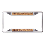 Wholesale-Baltimore Ravens WOOD Lic Plt Frame S/S Printed