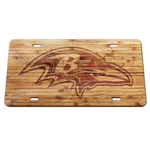 Wholesale-Baltimore Ravens WOOD Specialty Acrylic License Plate