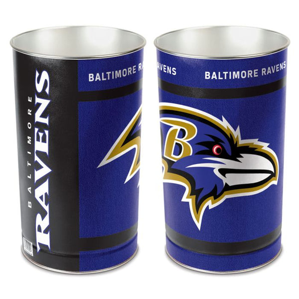 Wholesale-Baltimore Ravens Wastebasket - tapered 15"H