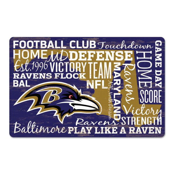 Wholesale-Baltimore Ravens Wood Sign 11" x 17" 1/4" thick