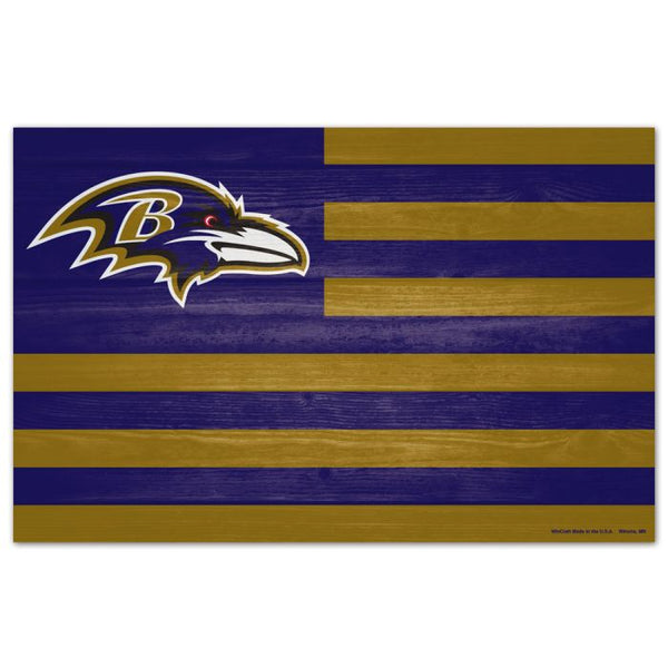 Wholesale-Baltimore Ravens Wood Sign 11" x 17" 1/4" thick