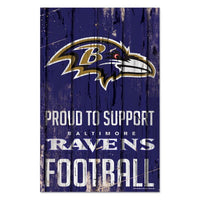 Wholesale-Baltimore Ravens Wood Sign 11" x 17" 1/4" thick