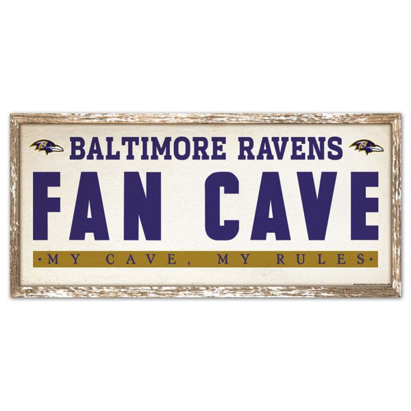 Wholesale-Baltimore Ravens Wood Sign 8" x 17"