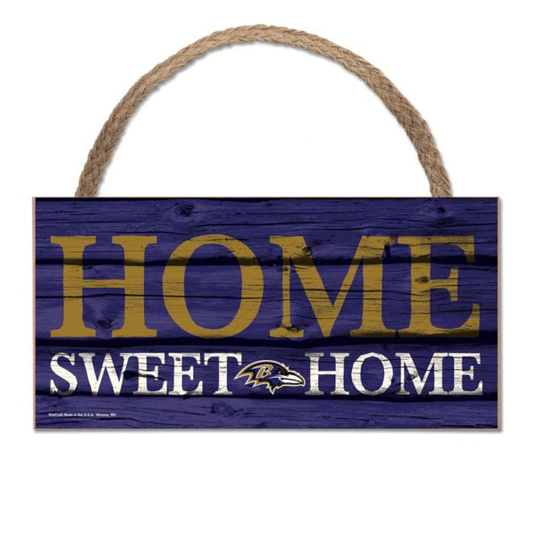 Wholesale-Baltimore Ravens Wood Sign w/Rope 5" x 10"