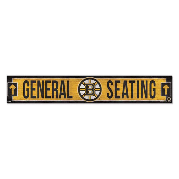Wholesale-Boston Bruins Wood Sign 6"x36" 3/8" thick