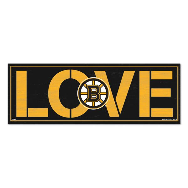 Wholesale-Boston Bruins Wood Sign 8"x23" 1/4" thick