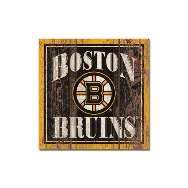 Wholesale-Boston Bruins Wooden Magnet 3" X 3"