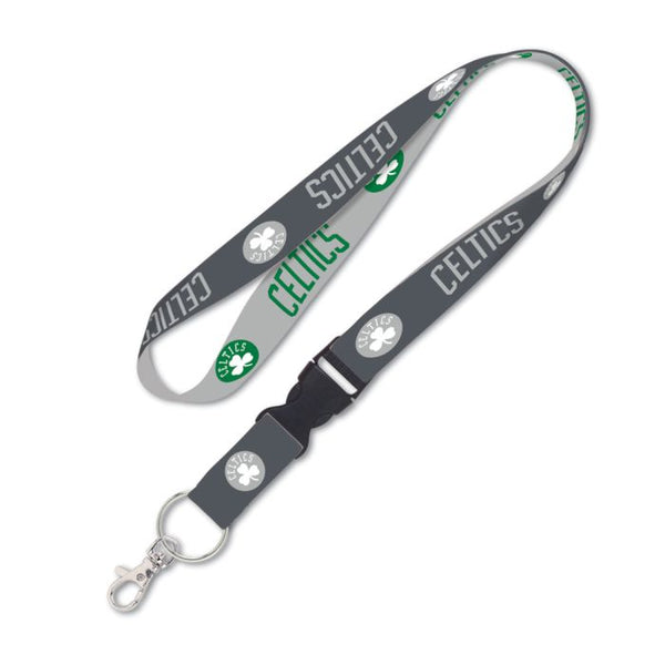 Wholesale-Boston Celtics Charcoal Lanyard w/detachable buckle 1"