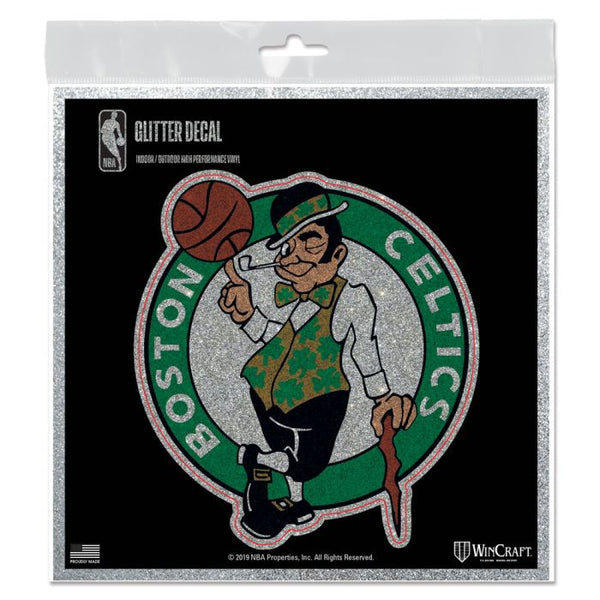 Wholesale-Boston Celtics Decal Glitter 6" x 6"