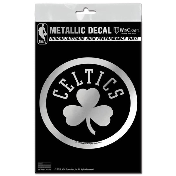 Wholesale-Boston Celtics Decal Metallic 3" x 5"