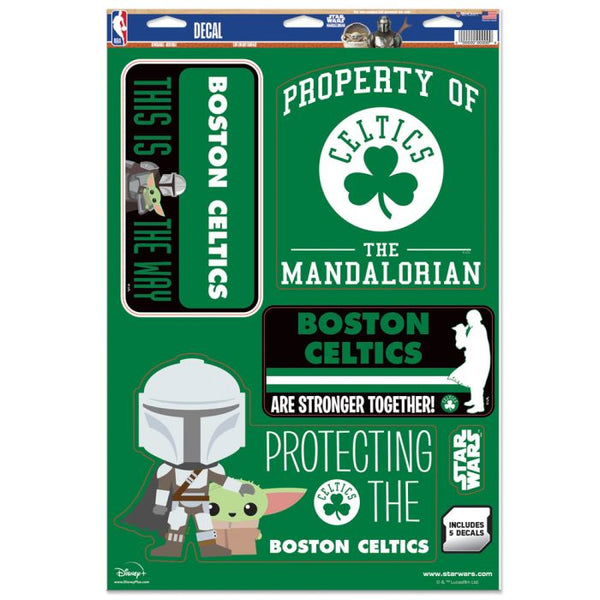 Wholesale-Boston Celtics / Star Wars mandalorian Multi-Use Decal 11" x 17"