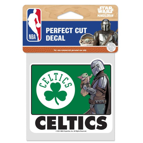 Wholesale-Boston Celtics / Star Wars mandalorian Perfect Cut Color Decal 4" x 4"