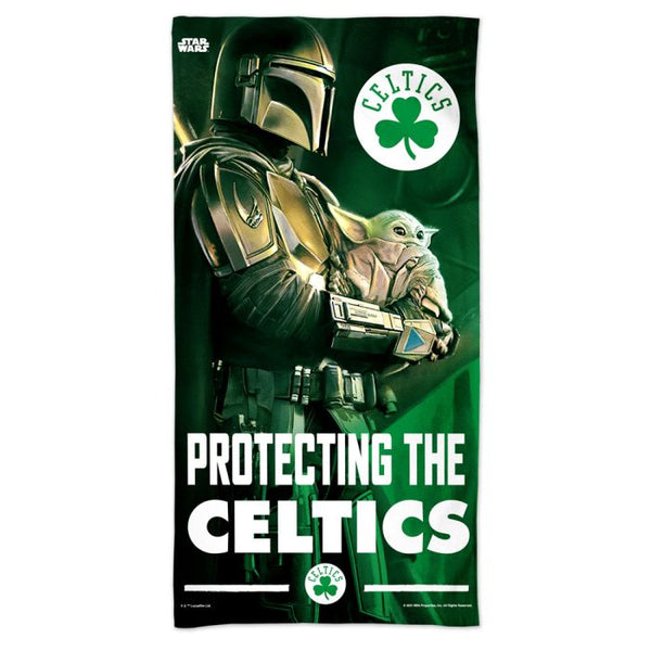 Wholesale-Boston Celtics / Star Wars mandalorian Spectra Beach Towel 30" x 60"