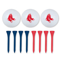 Wholesale-Boston Red Sox 3 Golf Balls w/Tees