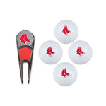 Wholesale-Boston Red Sox 4 Ball Gift Set w/Divot Tool, Marker