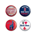 Wholesale-Boston Red Sox Button 4 Pack 1 1/4" Rnd