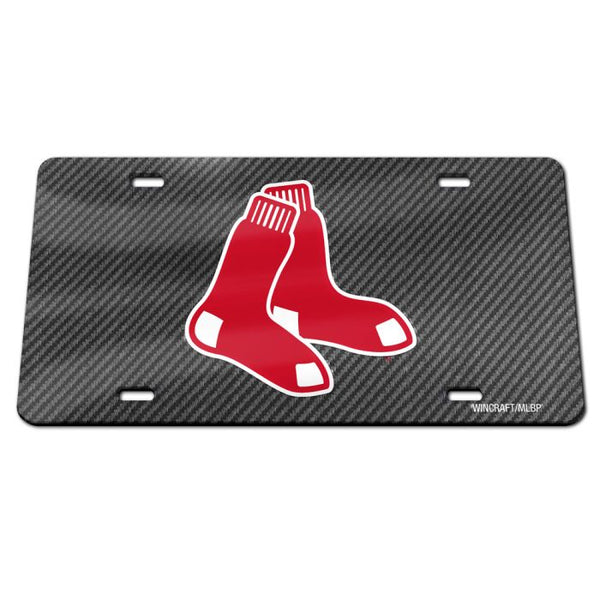 Wholesale-Boston Red Sox CARBON Specialty Acrylic License Plate