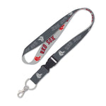 Wholesale-Boston Red Sox Charcoal Lanyard w/detachable buckle 1"