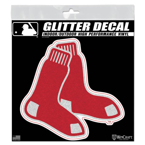 Wholesale-Boston Red Sox Decal Glitter 6" x 6"