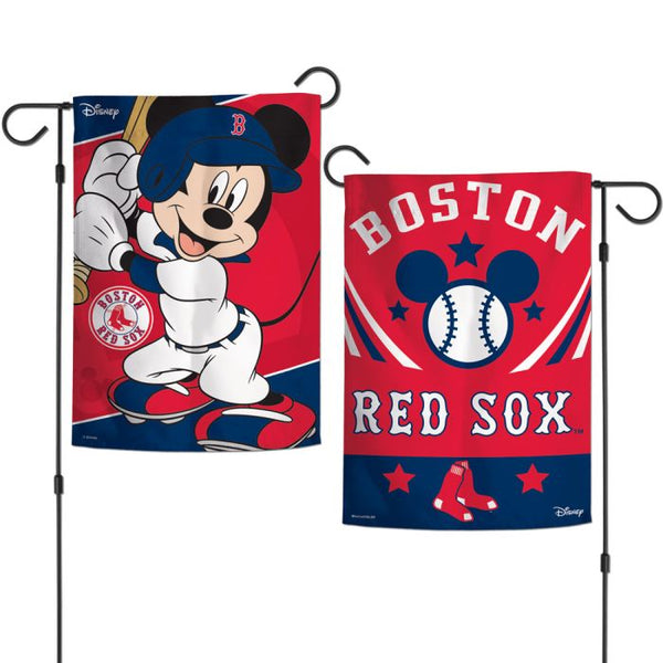 Wholesale-Boston Red Sox / Disney Mickey Mouse Garden Flags 2 sided 12.5" x 18"