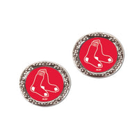 Wholesale-Boston Red Sox Earrings Jewelry Carded Round