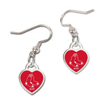 Wholesale-Boston Red Sox Earrings w/3D Heart