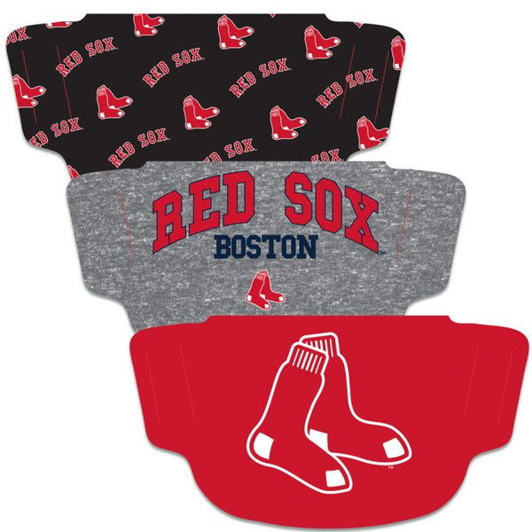 Wholesale-Boston Red Sox Fan Mask Face Cover 3 Pack