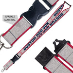 Wholesale-Boston Red Sox Lanyard w/Buckle Glitter 1"