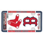 Wholesale-Boston Red Sox License Plate Thin Frame - Plastic w/Decal