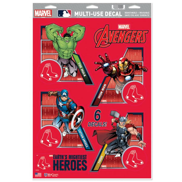 Wholesale-Boston Red Sox / Marvel (c) 2021 MARVEL Multi-Use Decal 11" x 17"