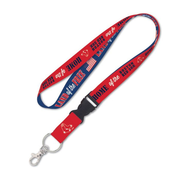 Wholesale-Boston Red Sox / Patriotic Patriotic Lanyard w/detachable buckle 1"