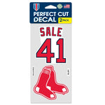 Wholesale-Boston Red Sox Perfect Cut Decal Set of two 4"x4" Chris Sale