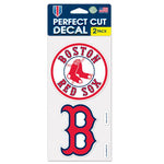 Wholesale-Boston Red Sox Perfect Cut Decal Set of two 4"x4"