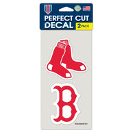 Wholesale-Boston Red Sox Perfect Cut Decal set of two 4"x4"