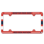 Wholesale-Boston Red Sox SLOGAN Lic Plate Frame Full Color