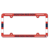 Wholesale-Boston Red Sox SLOGAN Lic Plate Frame Full Color