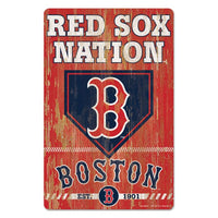 Wholesale-Boston Red Sox SLOGAN Wood Sign 11" x 17" 1/4" thick