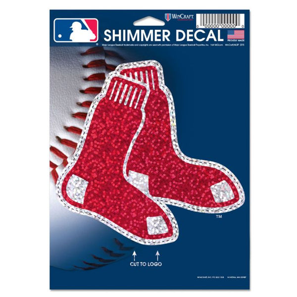 Wholesale-Boston Red Sox Shimmer Decals 5" x 7"