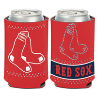 Wholesale-Boston Red Sox Sox logo Bling Can Cooler 12 oz.